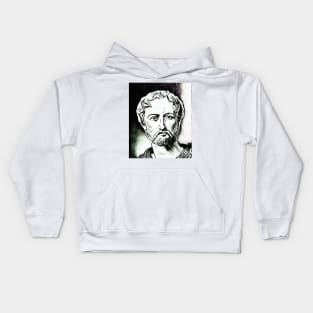 Cayo Plinio Segundo Black And White Portrait | Cayo Plinio Segundo Artwork 5 Kids Hoodie